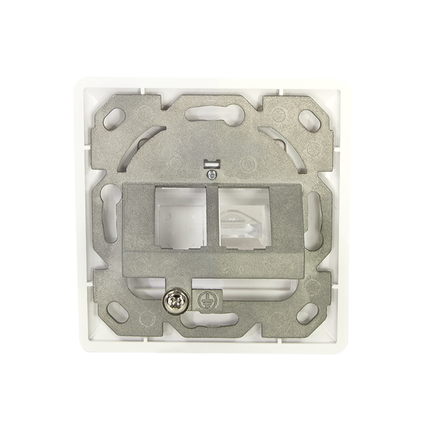 Inbouwdoos voor 2 Keystones – Design compatibel (RAL 9010)