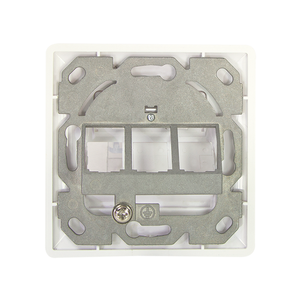 Inbouwdoos voor 3 Keystones – Design compatibel (RAL 9010)