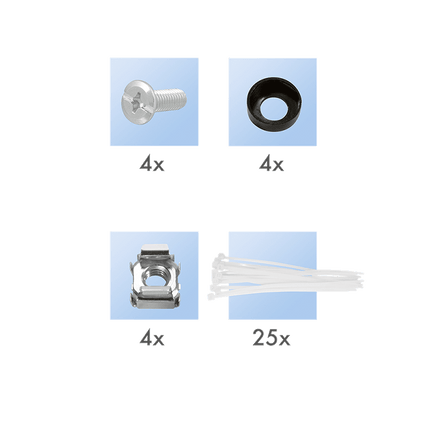 Keystone Patch Panel for 24 Ports SNAP IN Unshielded RAL9005 Black