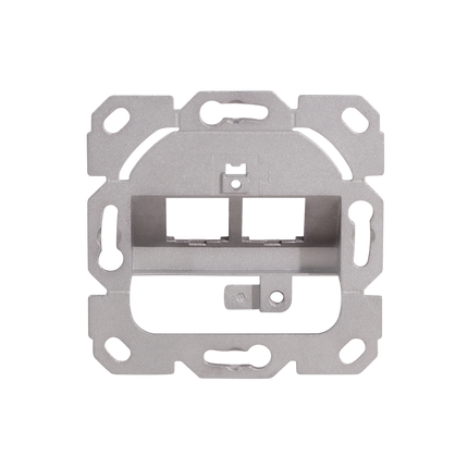 Cat6a Wall Outlet UP+AP 2x RJ45 STP RAL9003 White