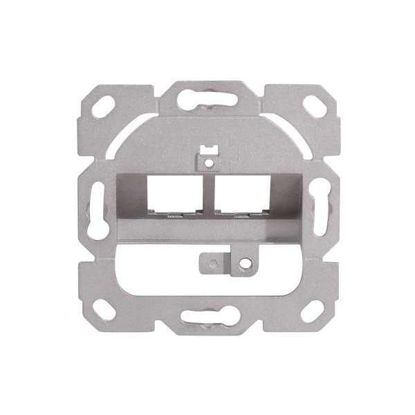 Combi Inbouw + opbouwdoos CAT6a 2x RJ45 RAL9003
