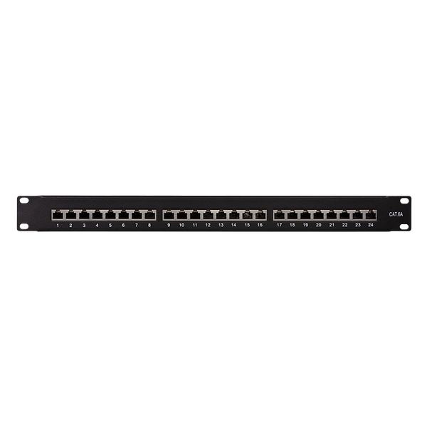 Cat6a Patch Panel 24 Port RJ45 Shielded