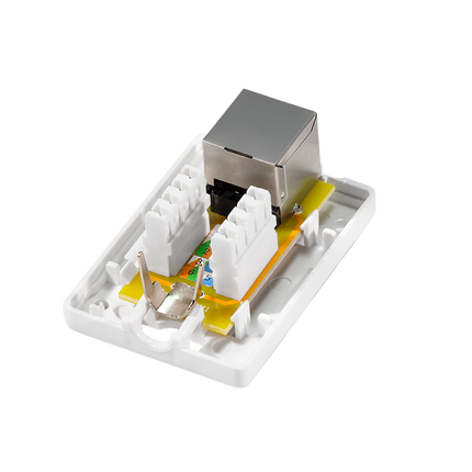 CAT6a surface-mounted box 1x RJ45 STP