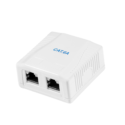 CAT6a opbouwdoos 2x RJ45 STP
