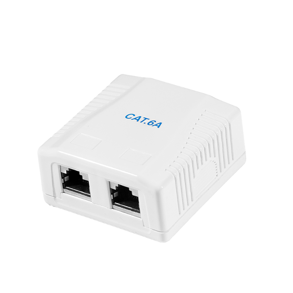 CAT6a surface-mounted box 2x RJ45 UTP