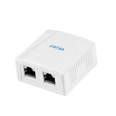 CAT6a surface-mounted box 2x RJ45 UTP
