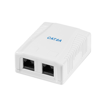 CAT6a surface-mounted box 2x RJ45 STP