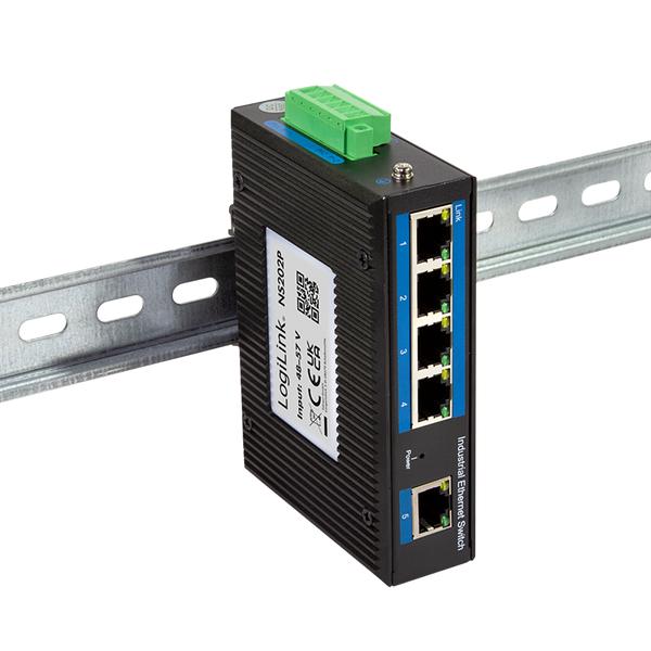 Industrial Gigabit Ethernet PoE Switch 5 Ports