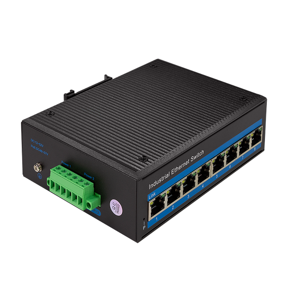 Industrial Gigabit Ethernet Switch PoE 8 Ports