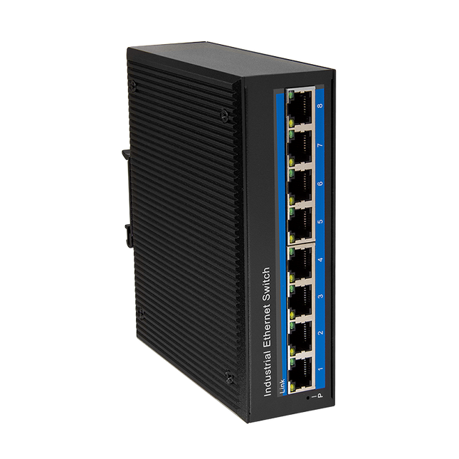 Industrial Gigabit Ethernet Switch PoE 8 Ports