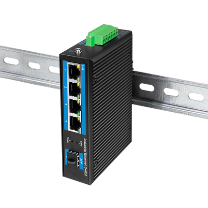 Industrial Gigabit Ethernet Switch 4 Ports + port SFP