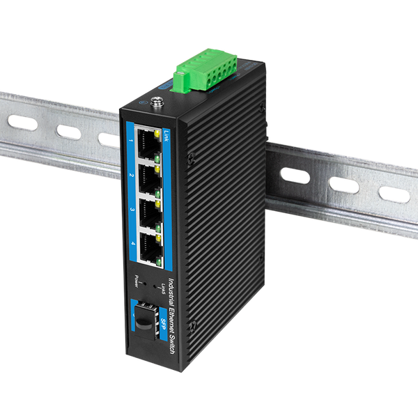 Industrial Gigabit Ethernet Switch 4 Ports + port SFP