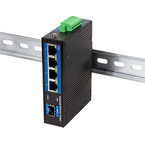Industrial Gigabit Ethernet Switch 4 Ports + port SFP
