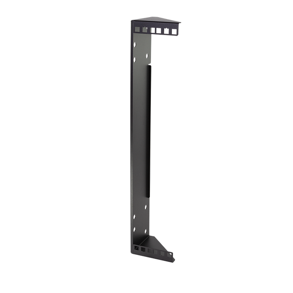 19" verticale muurbeugel 2U zwart