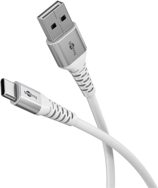 USB-C naar USB-A 0.5M flexibele siliconen textielkabel