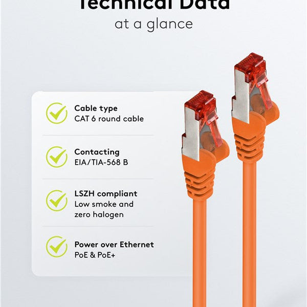 Cat6 S/FTP LSOH 5M Orange