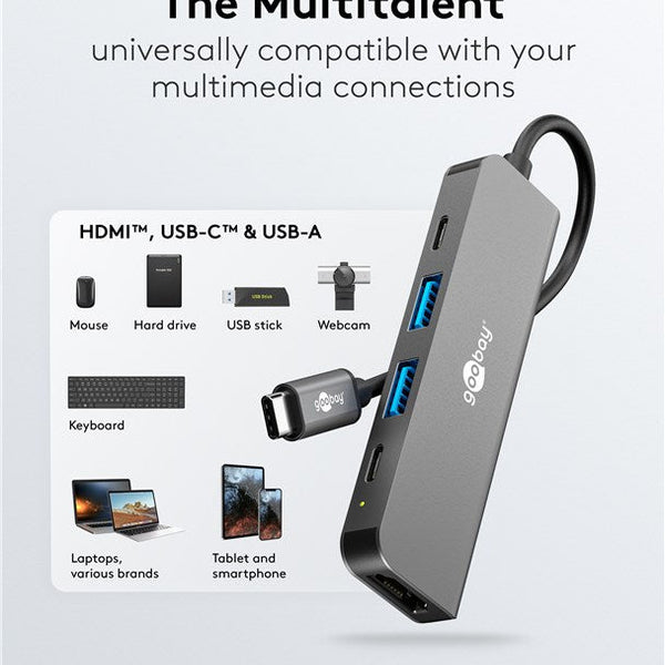 Slimme 5-Poorts USB-C™ Hub met HDMI™ (5 Gbps)