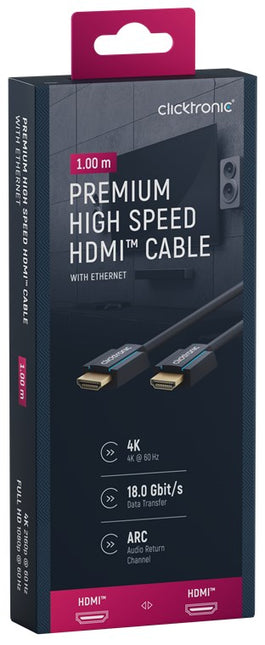 High Speed HDMI Kabel met ethernet 1 meter