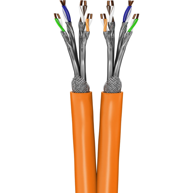 S/FTP CAT7 duplex netwerkkabel stug 50M 100% koper oranje