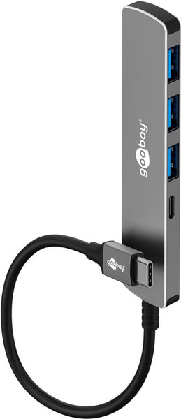 Slim 4-Poorts USB-Hub, USB-C™ naar USB-C™/USB-A, 5 Gbit/s