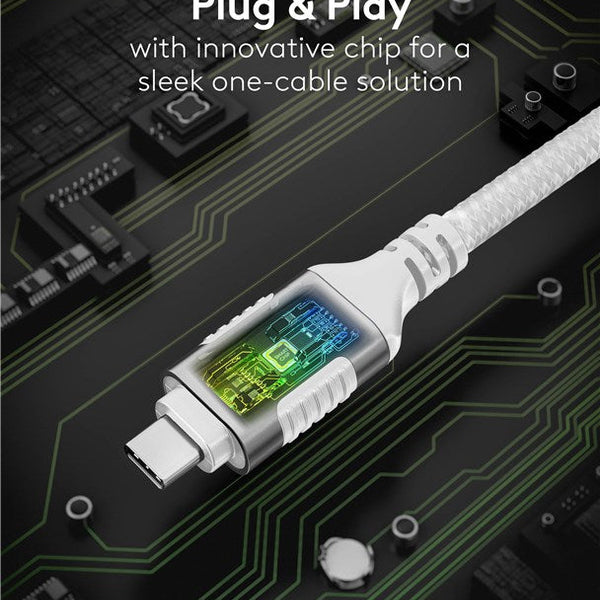 USB-C™ 3.1 to RJ45 Ethernet cable 1.5M white