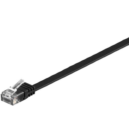 Cat6a U/UTP Cable Flat 5M Black