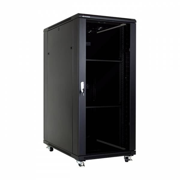 27U server cabinet with glass door 600x1000x1388mm (WxDxH)