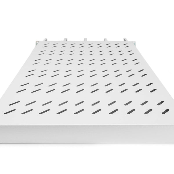 19 Inch 1U legbord voor 1000 mm diepe kasten incl. kabelmanagement, lichtgrijs