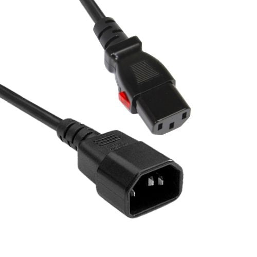 Power Cord C14 - C13 Lock 3x 1.00mm 1.8M Black