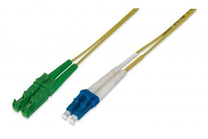 LWL OS2 SingleMode Fiber Optic Patch Cord, E2000 (8° APC)  /  LC (UPC) 5 M