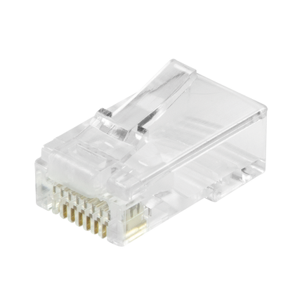 Doorsteek CAT6 Connector RJ45 - UTP 10 stuks voor soepele en stugge kabel