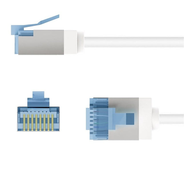 Ultra-flexible 0.50M CAT 6A patch cable, slim, U/FTP, white - Copy - Copy - Copy - Copy - Copy