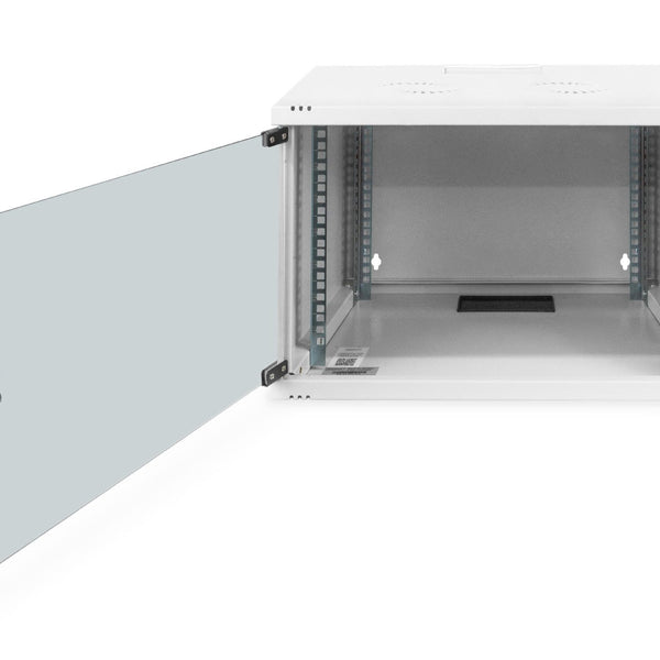 7U wandkast, SOHO, ongemonteerd 540x400x370 mm, volledig glazen voordeur, lichtgrijs