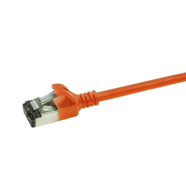 CAT6a U/FTP Ultraflex, 100% Copper, Orange, 0.5M