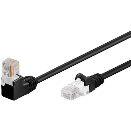 Cat5e U/UTP Cable 1 x Hooked 0.25M Black