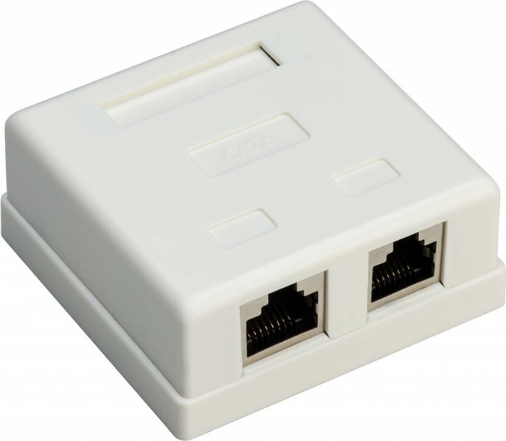 Cat6 Wall Outlet 2x RJ45 STP