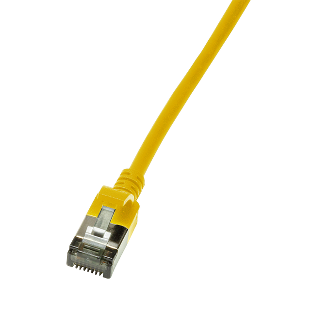 CAT6a U/FTP Ultraflex, 100% Copper, Yellow, 0.3M