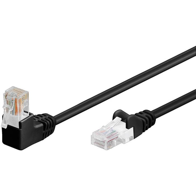 Cat5e U/UTP Cable 1 x Hooked 5M Black