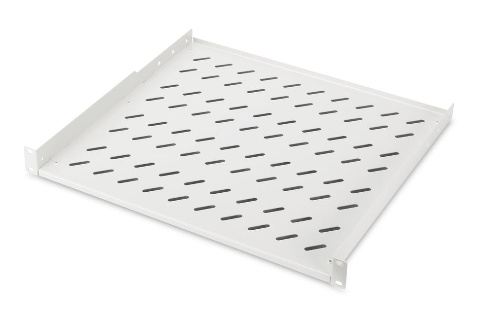 19 Inch 1U legbord voor rekken vanaf 600 mm diepte 44x482x400 mm, tot 15 kg, grijs (RAL 7035)