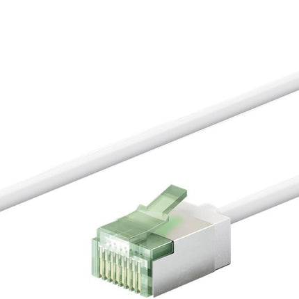 Ultra-flexible 1M CAT 8.1 patch cable, slim, U/FTP, white