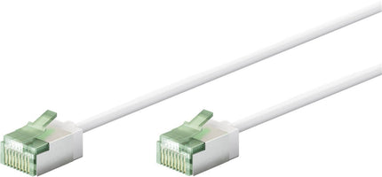 Ultra-flexible 1M CAT 8.1 patch cable, slim, U/FTP, white