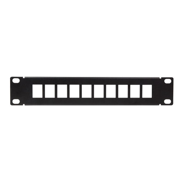 Patchpaneel voor Keystonejack 10 poorten 10 inch Zwart