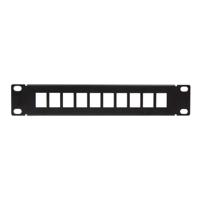 Patch panel for Keystonejack 10 ports 10 inch Black