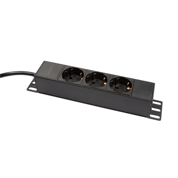 1U 3-way power strip for 10 '' server rack