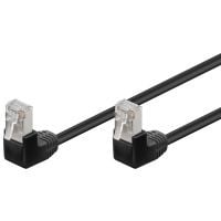 Cat5e U/UTP Cable 2 x hooked 2M Black