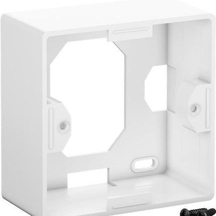 Cat6a Surface Modular Outlet 2x RJ45 Fully Shielded LSA