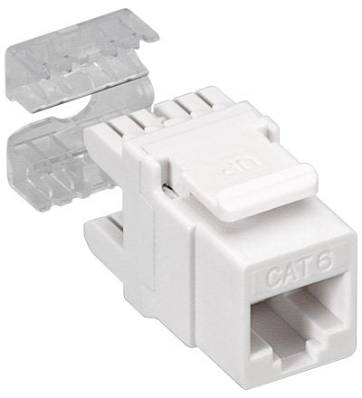 CAT6 Keystone RJ45 unshielded white