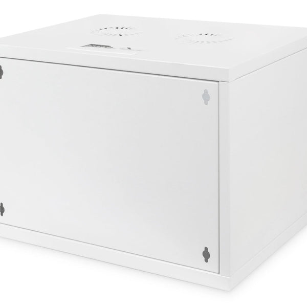 7U wandkast, SOHO, ongemonteerd 540x400x370 mm, volledig glazen voordeur, lichtgrijs