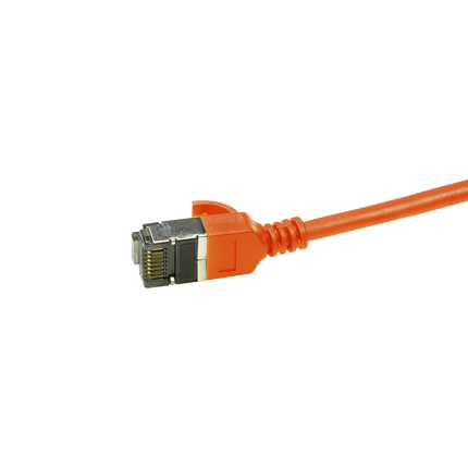 CAT6a U/FTP Ultraflex, 100% Copper, Orange, 0.5M