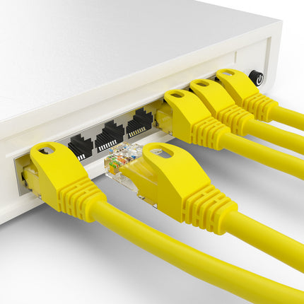 Cat6 1M geel UTP kabel